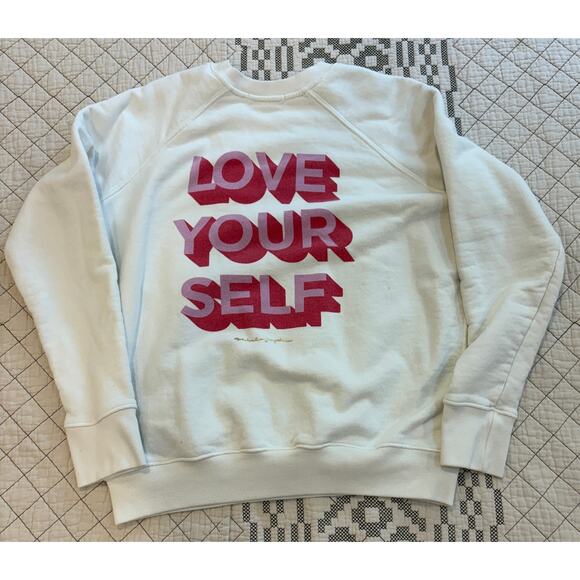 Spiritual Gangster Sweaters - Spiritual Gangster Love Your Self Pink & White Sweatshirt